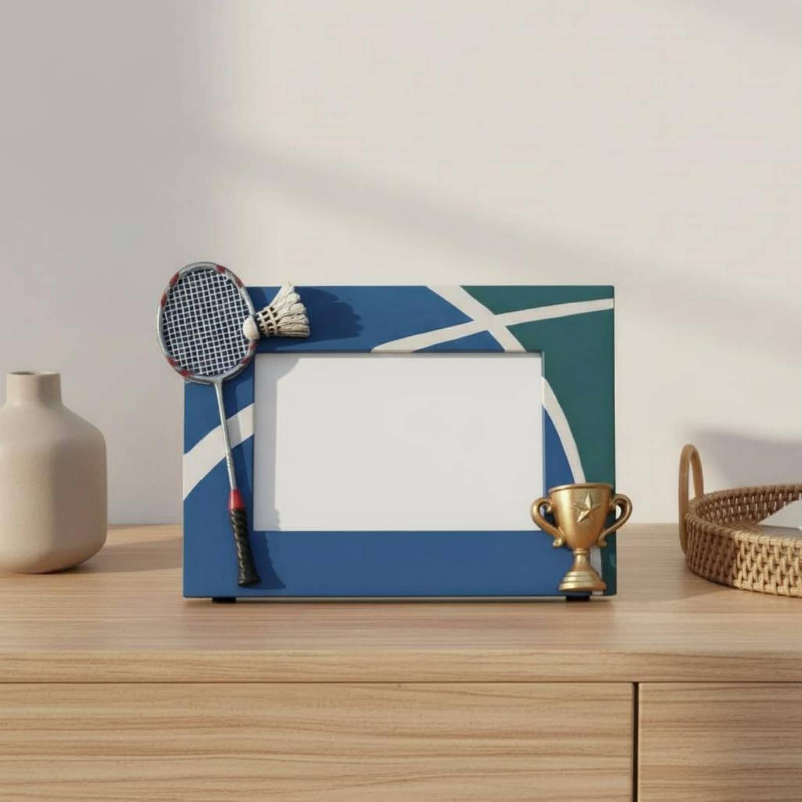 Badminton Photo - Badminton Photo Frame Hand-Painted Badminton Souvenir