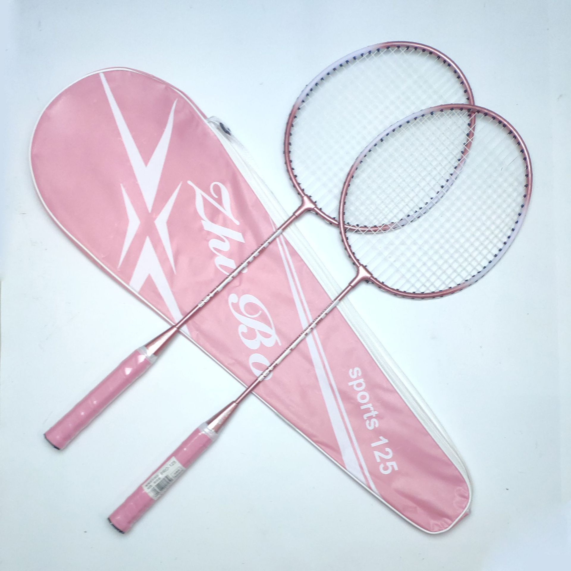 Badminton Photo - Genuine Feather Pink Badminton Racket with
