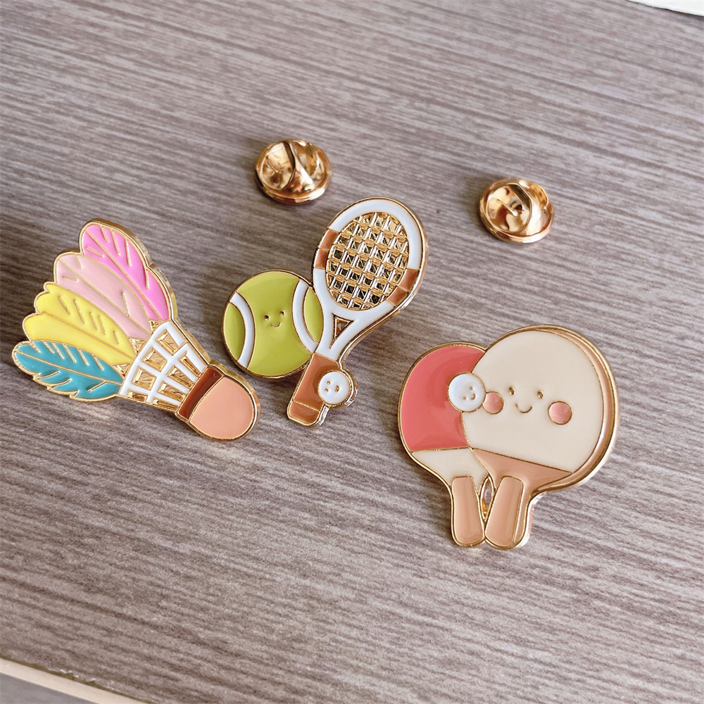 Zinc Alloy Brooches Stylish Ba - Badminton Vector review and price