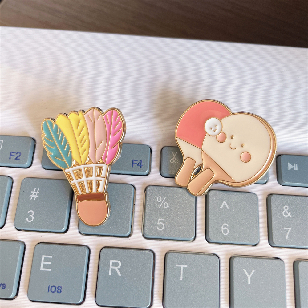 Zinc Alloy Brooches Stylish Ba - Badminton Vector review and price