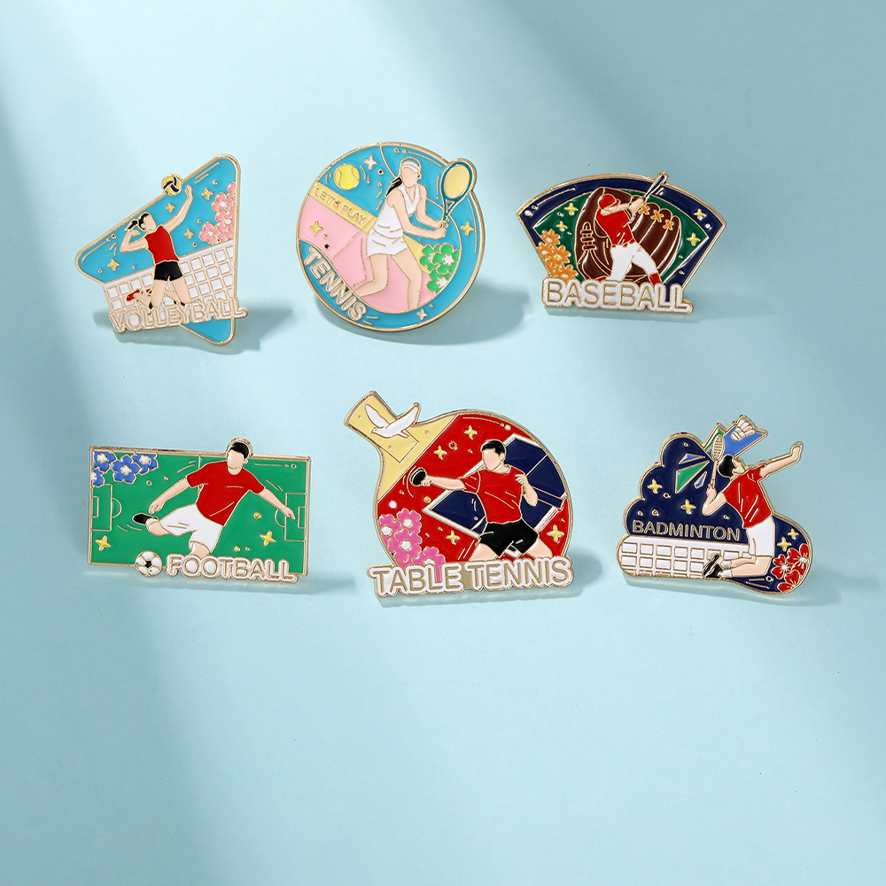Statement Sports Theme Enamel  - Badminton Vector review and price