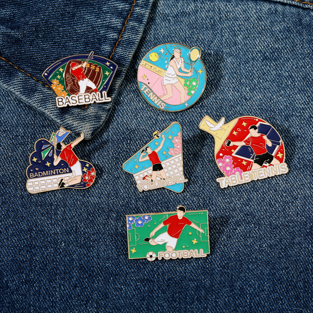 Statement Sports Theme Enamel  - Badminton Vector review and price