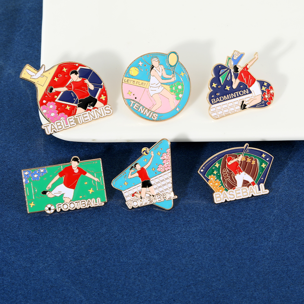 Statement Sports Theme Enamel  - Badminton Vector review and price